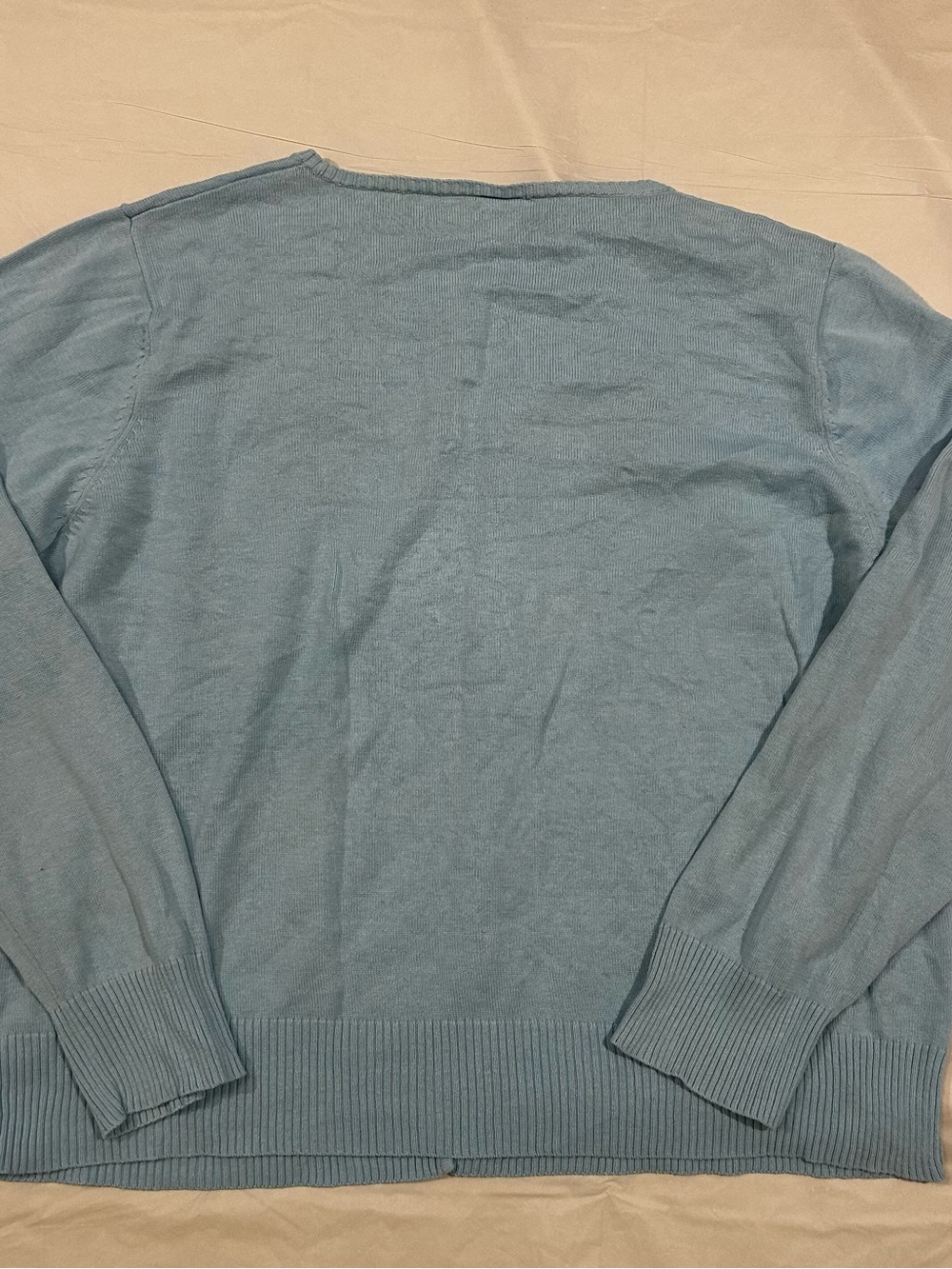Nine & Company Light Blue Floral Embroidered Cardigan Sweater M - Picture 2 of 6